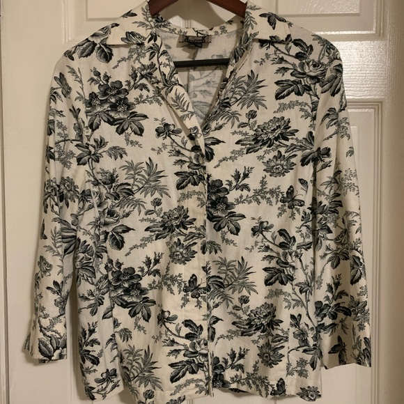 Floral linen jacket - Picture 1 of 5